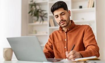 mba student at the computer